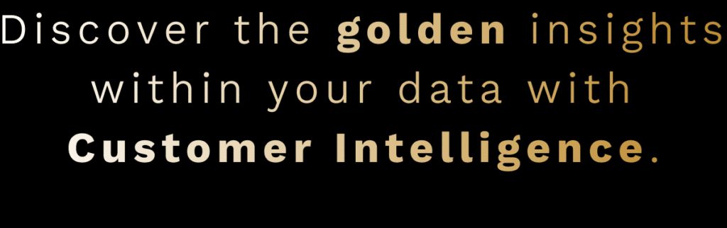 discover the golden insights within your data with customer intelligence